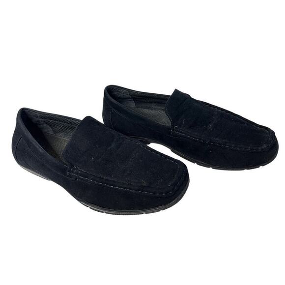 Dexter Size 9 Men Black Suede Slip On Flat Loafers Shoes Business Casual Travel - Picture 1 of 9